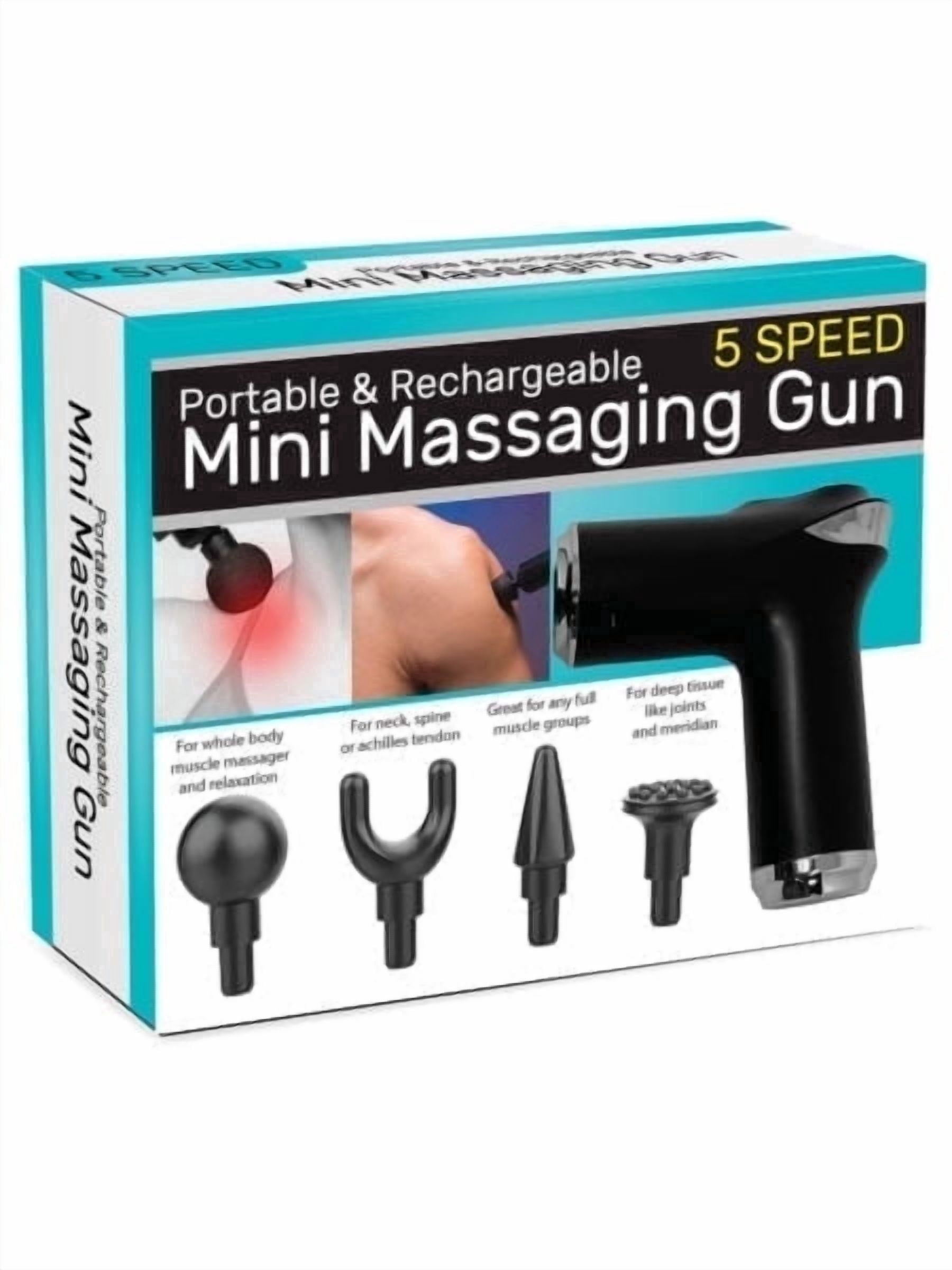 5 Speed Massage Gun with 4 Attachments