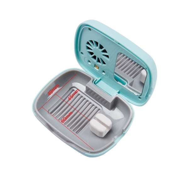 Rechargeable Mini UV Toothbrush Sterilizer Cover with Fan and USB cord for Travel or Home, Long Battery Life and Improved Case Ventilation-Color BLUE