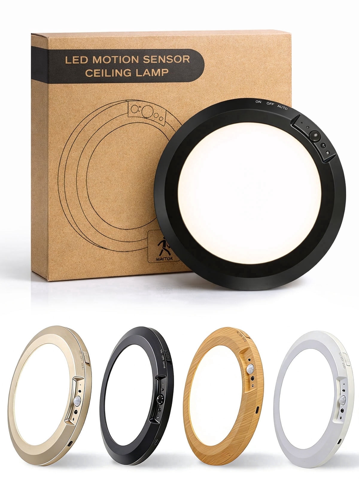 Rechargeable Motion Sensor Ceiling Light with Remote - Magnetic ...