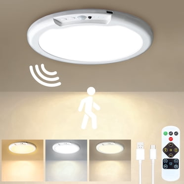 Screen Led Hall Hootek Rechargeable Motion Sensor Ceiling Light With Remote Control ...