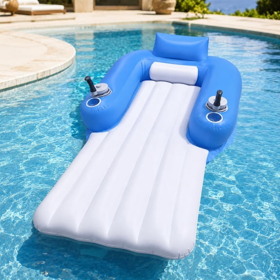 Rechargeable Motorized Pool Float, Motorized Pool Lounger, Inflatable Pool Lounger for Adults with Joystick Control-360° Rotation, Single/Dual Motor Propeller, 250 lb Capacity B