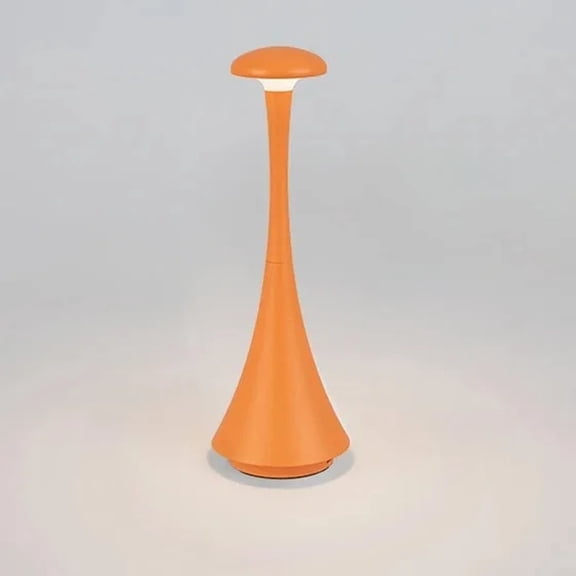Rechargeable Mushroom Table Lamp, Touch Control Cordless LED Night Light, Type‑C Charging Modern Decorative Desk Lamp for Bedroom Hotel Home Ambient Lighting