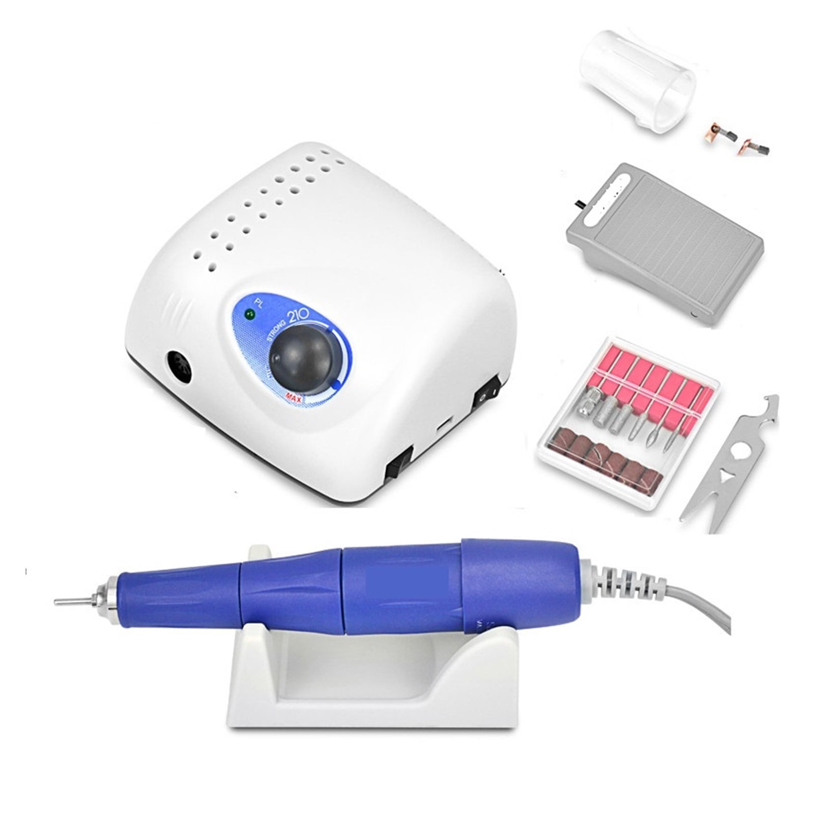 Rechargeable Nail Drill 35000RPM Portable Electric E File Malory Acrylic Nail Gel Polish Remover Machine With Drill Bits Set, Manicure Nail Tech Art Salon Home DIY