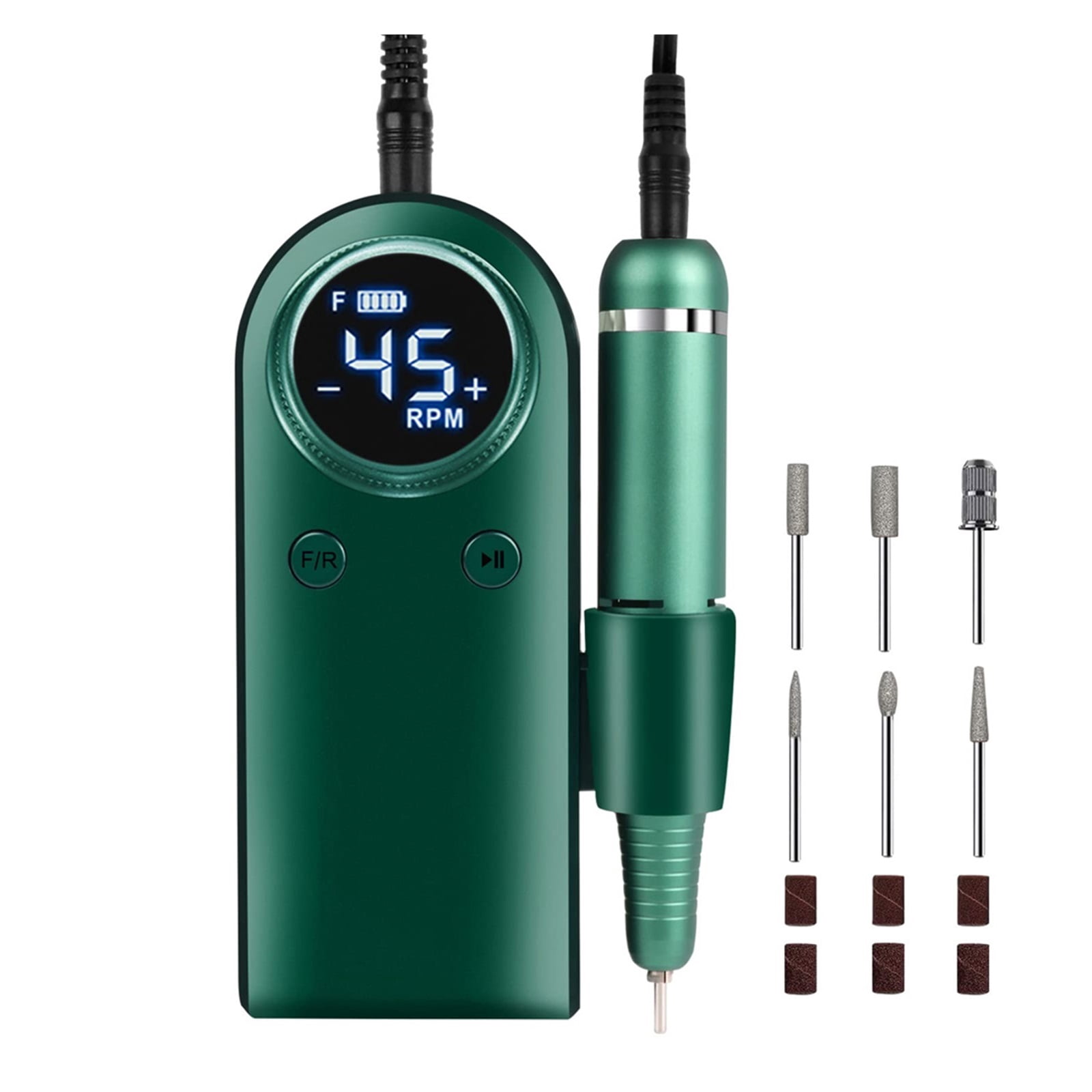 Rechargeable Nail Drill, Electric Nail File, 45000RMP Professional Nail Drill Kit For Acrylic, Nail Gel Manicure Pedicure Polishing