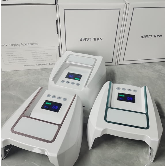 Rechargeable Nail Lamp - Portable UV LED Nail Dryer for Gel Polish, Cordless Nail Curing Light with 3 Timers, Fast Charging Manicure Machine for Home & Travel Use