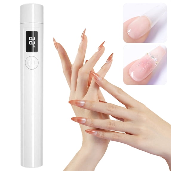 Rechargeable Nail Uv Lamp - Portable Nail Dryer Led Gel Curing Lamp for Quick Drying Usb Rechargeable Handheld Nail Lamp with Anti Slip Handle Handheld Led Nail Lamp, Nail Art, Nai Makeup Organizers