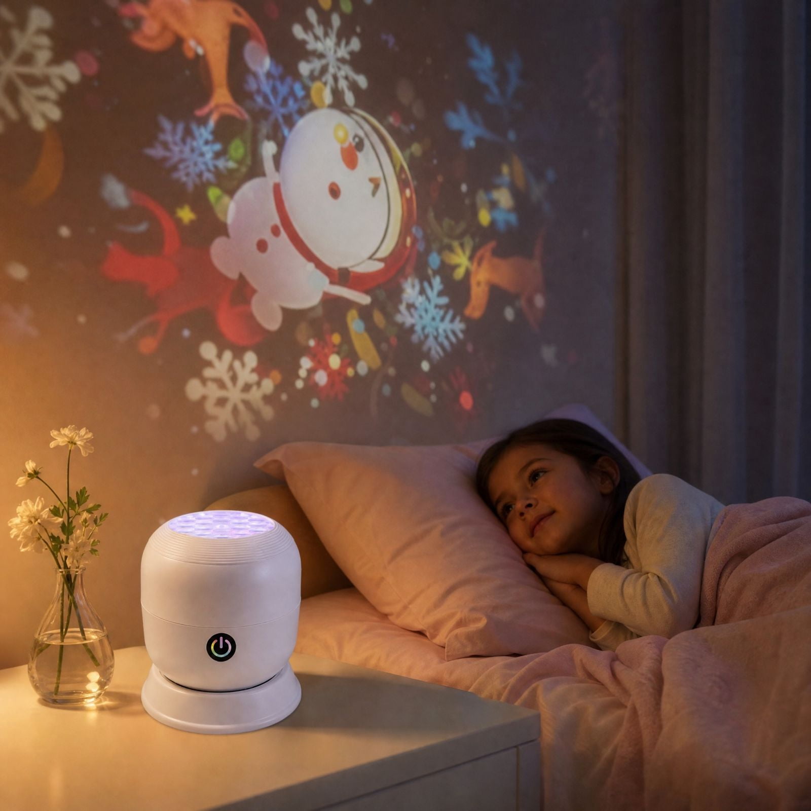 Rechargeable Night Light Projector with Touch and Rotating Projection ...