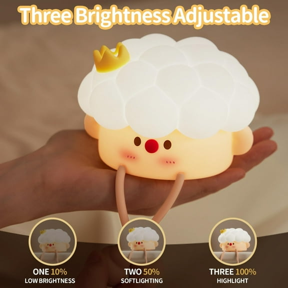 Rechargeable Night Light, Touch-Controlled Silicone Lamp, Multi-Color & Warm Cute Lamps, Anime Lamp, Sleepy for Bedroom or Desk