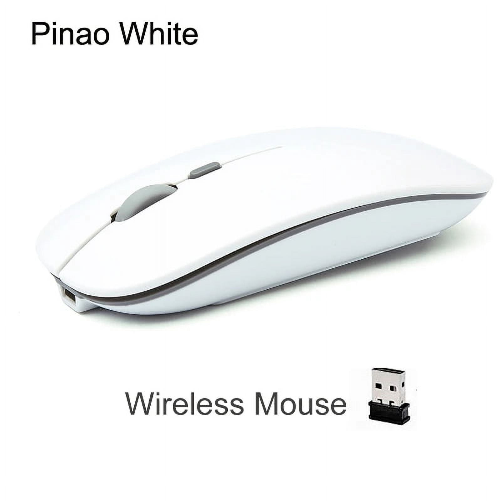 Rechargeable Optical Wireless Mouse Slient Button Ultra Thin Mini ...