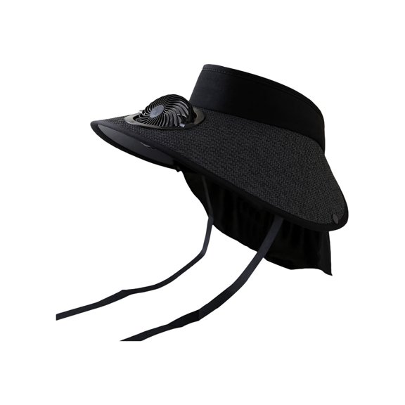 Rechargeable Outdoor Fan Hat with LED Lights for Hiking Camping and Summer Activities – Portable Solar Powered Headwear for Outdoor Adventures and Shelter