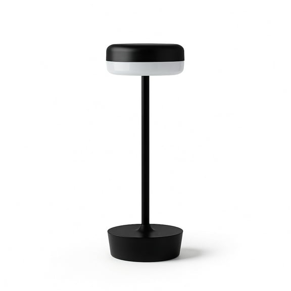 Mainstays 12-Inch Outdoor Rechargeable Table Lamp, Black, Water-Resistant