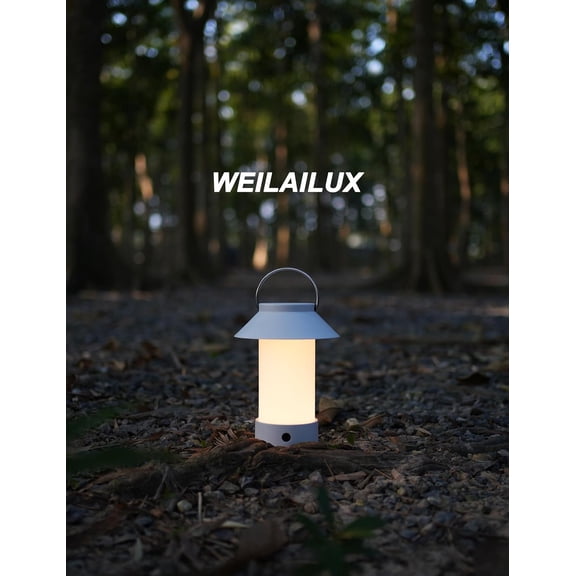 Rechargeable Outdoor Lantern Waterproof, Dimmable Warm White & Flickering Flame Mood Light, Portable Cordless Table Lamp for /Camping/Shower/Emergency Power Outage (Green)