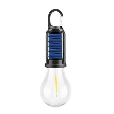 Rechargeable Outdoor Solar Bulb Light - Waterproof Camping Lantern with 3 Modes & Type-C Charging, Warm Bulb for Backpacking/Yard Decor