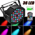 thumbnail image 1 of Rechargeable Par Lights 36W RGB Battery Powered, Wireless LED Par Lights DJ Uplights Sound Activated Remote Control for Wedding Events Club Party Church Stage Lighting, 1 of 9