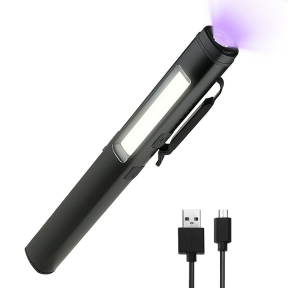 Rechargeable Pen Flashlight,450 Lumen LED Pen Light with 365 Nm Violet Light,Multifunctional Pen Light Flashlight,Lightweight and Portable for Camping,Outdoor