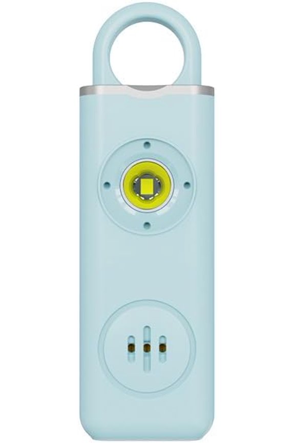 Rechargeable Personal Safety Alarm -130dB Keychain with SOS Flashing Light, Lightweight28g,500+ Days Standby, Loud Alert for Girls, Children, Elderly (Blue)