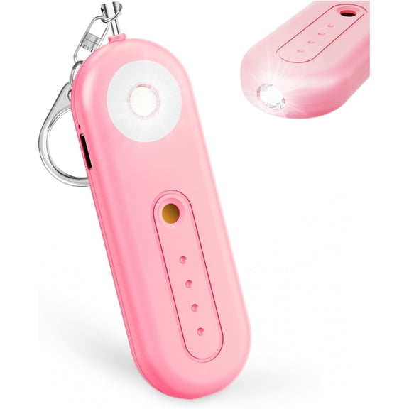 Rechargeable Personal Safety Alarm for Women - 130dB Self Defense Keychain Siren Whtle with SOS Strobe Light, Low Battery Notice - Emergency Security Safe Protection Devices, College Essentials