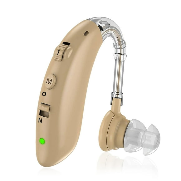 Rechargeable Personal Sound Amplifier with Volume Control, Sound Assist Device for Seniors and Adults Daily Living, with Charging Cable and Portable Carrying Case, Single Pack