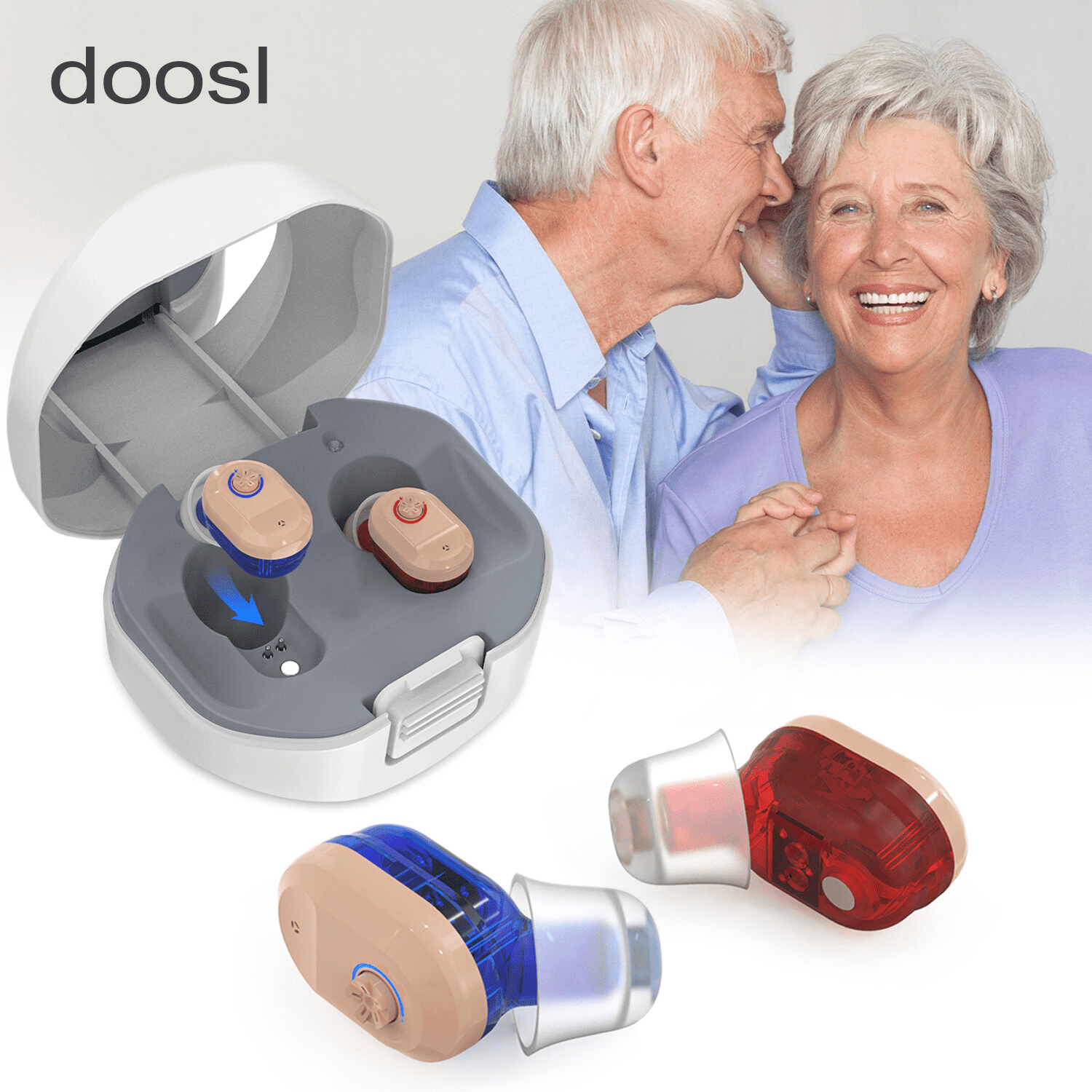 Rechargeable Personal Sound Amplifier for Seniors, in the Ear Doosl