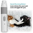 thumbnail image 1 of Rechargeable Pet Nail Grinder Cordless Dog Cat Trimmer with Quiet Motor and LED Light Indicator for Grooming, 1 of 4