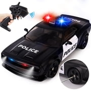 Remote Control Car, 120 Scale 15KM/H 4WD Drift Car with LED Lights & 2 Rechargeable Batteries, Racing Drift Car Toy for 3-8 Boys & Girls