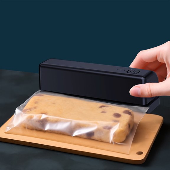 Rechargeable Portable Bag Sealer, 3000mAh Mini Heat Sealer Machine for Food Storage, Snacks Freshness, 3 Adjustable Gears, Quick and Easy to Use for Kitchen and Picnic, Keeps Food Fresh Black
