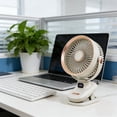 thumbnail image 1 of Rechargeable Portable Fan, 10000mAh Air Circulation Fan with LED Light, Wall Mounted Desktop Fan, Quiet USB Fan with 5 Speeds, Oscillating for Home Office Camping, 1 of 8