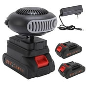 Rechargeable Portable Heater, Battery Operated Space Heater with Anti Tilt Design, 1500mAh Fast Long Lasting Heating, Safe for Cars/Office/Indoor/Golf Cart (WIth 2 Battery)