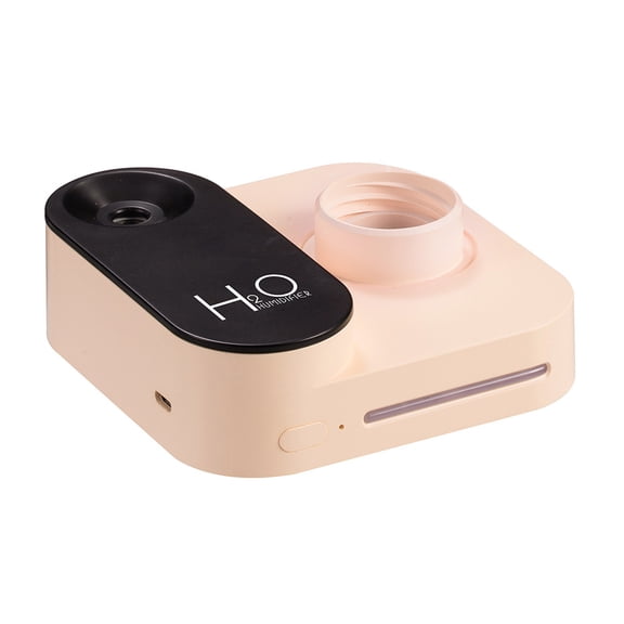 Rechargeable Portable Humidifier, USB Mini Water Bottle Humidifier with Night Light, Nano Mist Quiet Desktop Humidifier, 2 Spray Modes for Bedroom Office Travel
