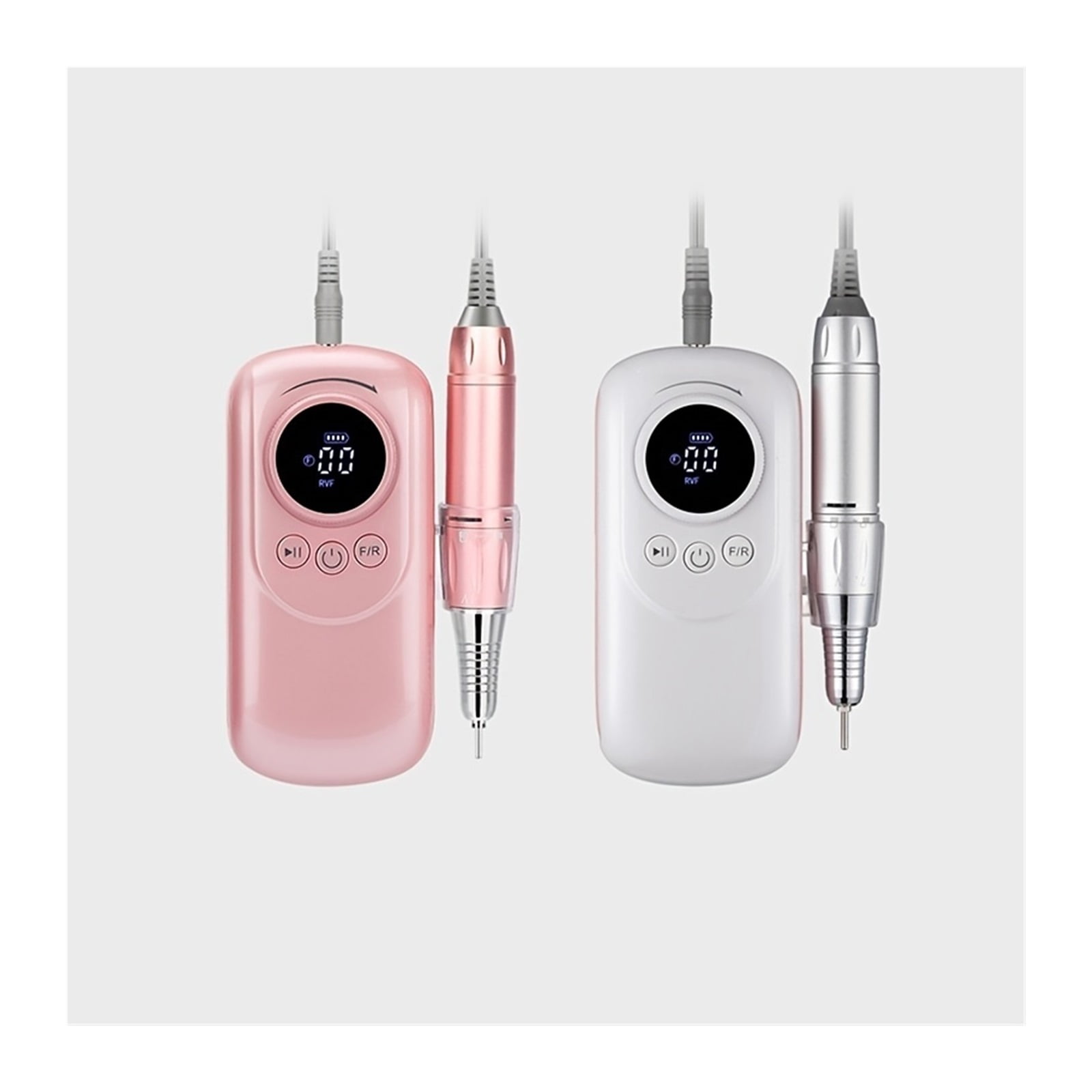 Rechargeable Professional Electric Nail Drill 35000 RPM, 11 Bits & Sanding Bands For Acrylic Gel Nails Manicure & Pedicure Pol, 1 Piece Set ,Low Noise