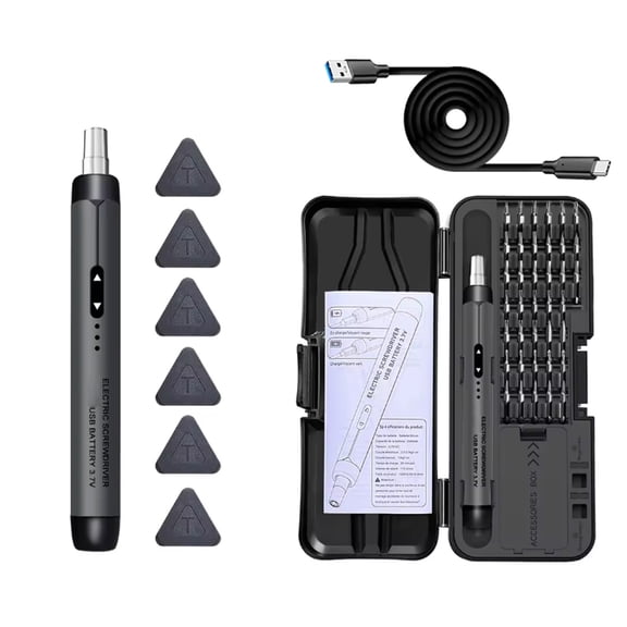 Rechargeable Professional Electric Screwdriver Set With Lithium Batteries Multiple Accessories For Quick Fixing Projects