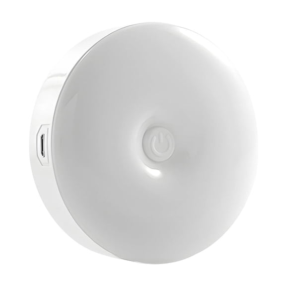 Rechargeable Puck Light, Dimmable Push Tap Lights, Button Style LED Cabinet Lamp for Wall Cabinets Dorm Closet Bedroom