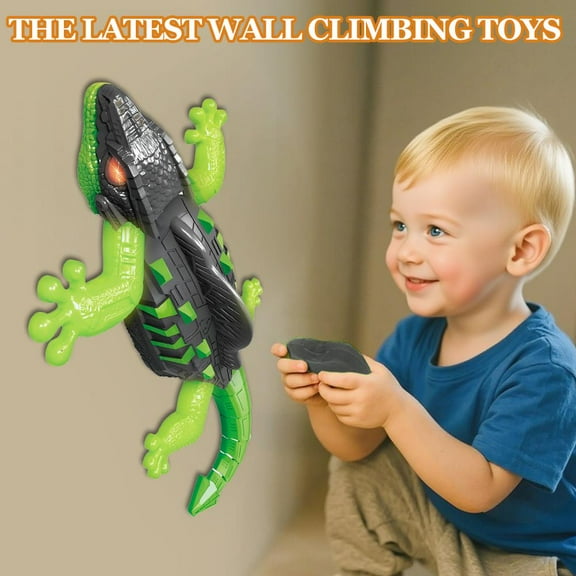 Rechargeable RC Wall Climbing Lizard Toy, Interactive Remote Control Car for Fun Gift, Dual Mode Floor & Wall Driving