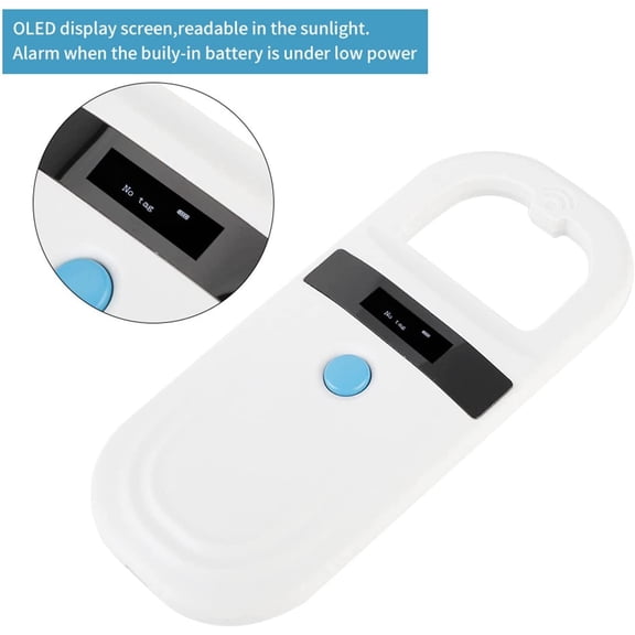 Rechargeable RFID EMID Animal Handheld Reader, Pet ID Microchip Scanner and Chip Registration, Support Tag FDX-B (ISO11784 / 11785)$$Office