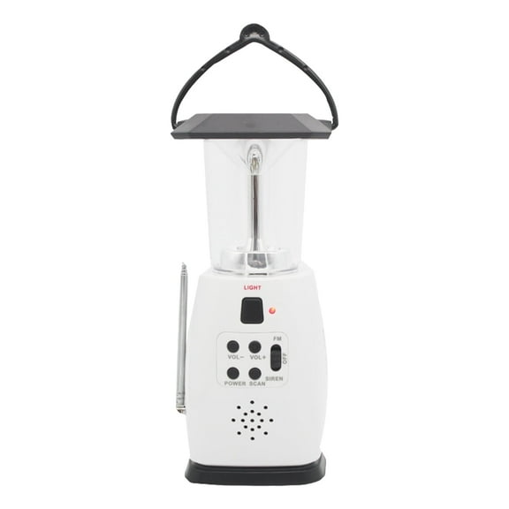 Rechargeable Radio Lantern With Flashlight, 4 Way Powered Hand Crank Flashlight AM FM, Camping Lantern Flashlight, Led Lantern Rechargeable With FM Radio