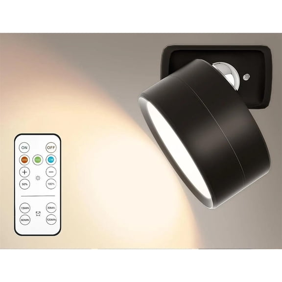 Rechargeable Reading Lights Magnetic Wall Light 360° Rotation Touch Remote Control Cabinet Spotlight Night Lamp