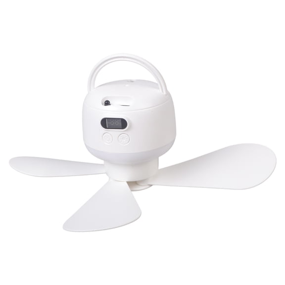 Rechargeable Remote Controlled Ceiling Fan With LED Light Adjustable Speed Silents Operations For Camping Tent Home Outdoor