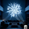thumbnail image 1 of Rechargeable Rotating LED Projector Night Light, Christmas Snowflake Rotating Projection Lamp, Warm Decorative Projector Light for Bedroom Xmas Holiday Indoor Party Wall Ceiling Decor, 1 of 5