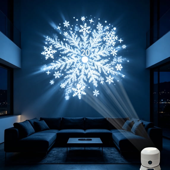 Rechargeable Rotating LED Projector Night Light, Christmas Snowflake Rotating Projection Lamp, Warm Decorative Projector Light for Bedroom Xmas Holiday Indoor Party Wall Ceiling Decor