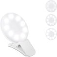 thumbnail image 1 of Rechargeable Selfie Ring Light, Portable Ring Light for Phone, 7 Colored Light Effects for Creative Expressions, 360° Free Adjustment, Selfie Clip on Ring Light with Clip-on, 1 of 7