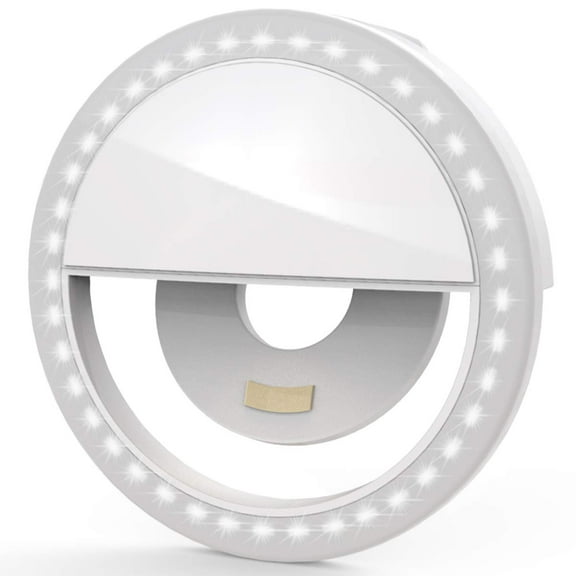 Rechargeable Selfie Ring Light with 3 Brightness Modes, Charging Cable Included
