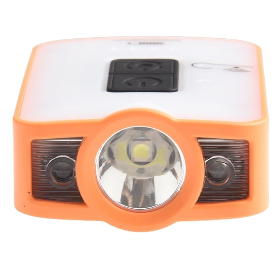 Rechargeable Sensor Cap Light with Intelligent Induction, 2-in-1 Clip On Headlamp for Camping Fishing Running, 3 Modes LED Hat Light(Orange)