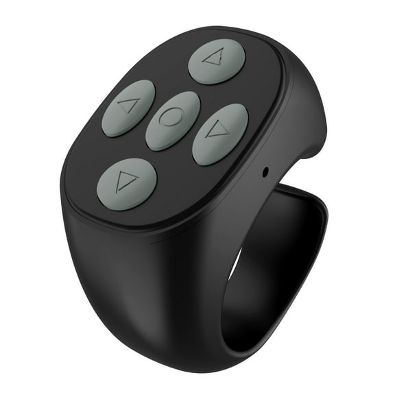 Rechargeable Shutter Remote for Smartphone Camera - Wireless Remote to Scroll Videos Turn Pages Adjust Volume Compatible with Multiple Devices