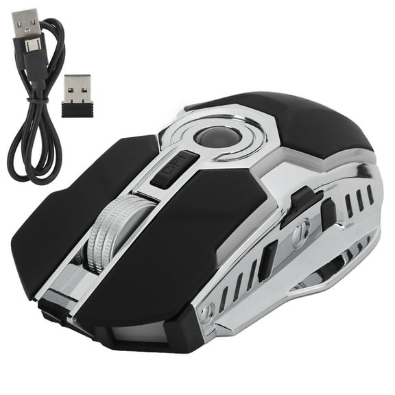 Rechargeable, Silent, PC/Laptop compatible, Ultra-Responsive for Gamers, G80 Black Edition Wireless Gaming Mouse Sarapandan