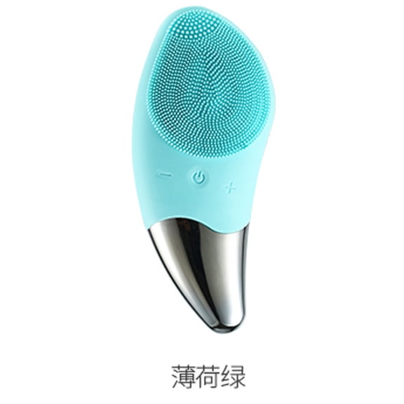 Rechargeable Silicone Facial Cleansing Brush Mini Waterproof Ultrasonic Pore Cleaner Skin Massage Import Device