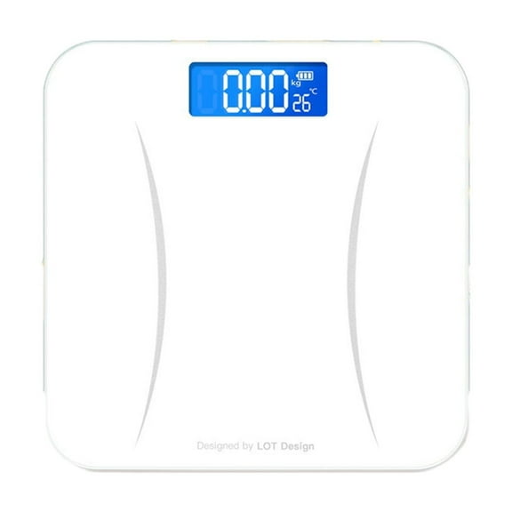 Rechargeable Smart Body Weight Scale, Modern Glass Bathroom Scale with Step-On Technology, Accurate Digital Scale for Home Use with Pounds and Kilograms, Sleek Fitness Tracking Scale
