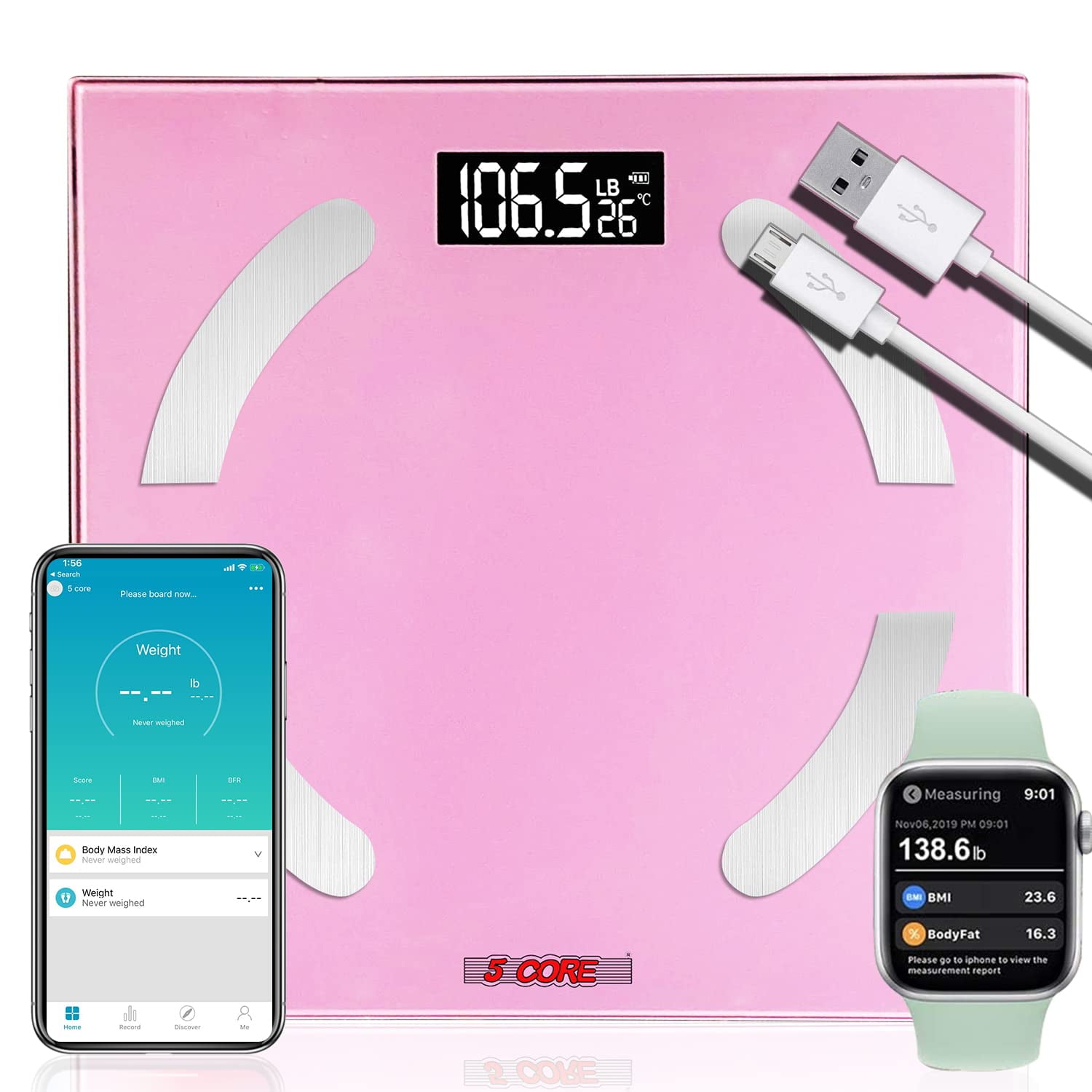 https://i5.walmartimages.com/seo/Rechargeable-Smart-Digital-Bathroom-Weighing-Scale-Body-Fat-Water-Weight-People-Bluetooth-BMI-Electronic-Analyzer-Machine-400-lbs-5-Core-BBS-03-R-PNK_ab8ce657-c10e-43b5-be0e-d1f1aec36364.39e1c47ab48a702f5140f1601098a476.jpeg