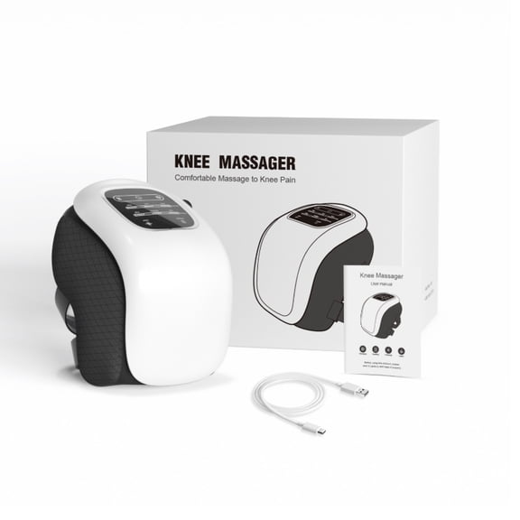 Rechargeable Smart Knee Stretcher with Vibration and Infrared Heat, Cordless Dynamic Back and Knee Traction Device, Personal Wellness Decompression Pillow for Office Home