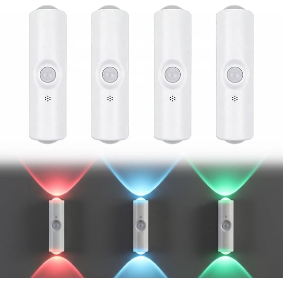 Rechargeable Smart LED Motion Sensor Ambient Light, 2026 New Magnetic Smart Sensor Night Light, Cordless LED Wall Sconce Lamp for Steps, Bedroom, Hallway, Courtyard (Brown, 2 Pack)