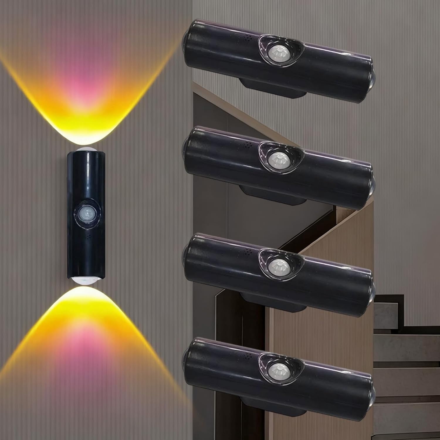 Rechargeable Smart LED Motion Sensor Ambient Light, Punch-Free Color ...